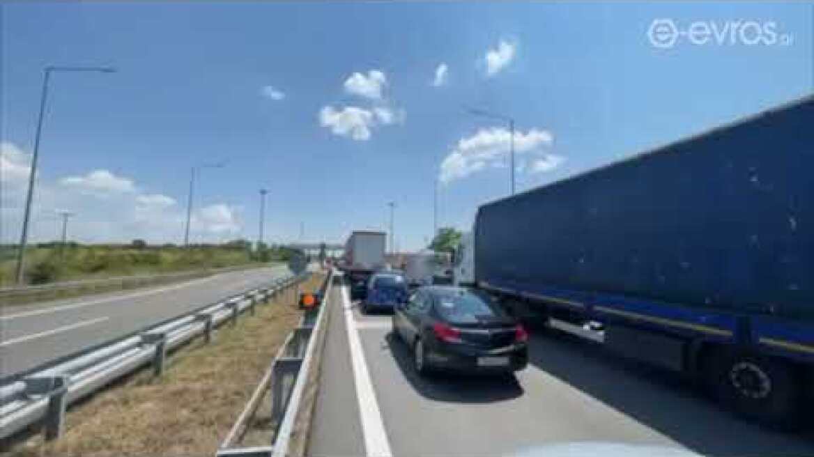 Κλειστά προσωρινά τα διόδια Μέστης - Λαθροδιακινητής κινείται κόντρα προς Κομοτηνή