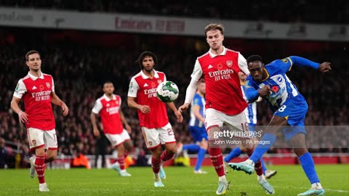ARSENAL VS BRIGHTON (1-3) | Goals Highlights - Resumen | Carabao Cup
