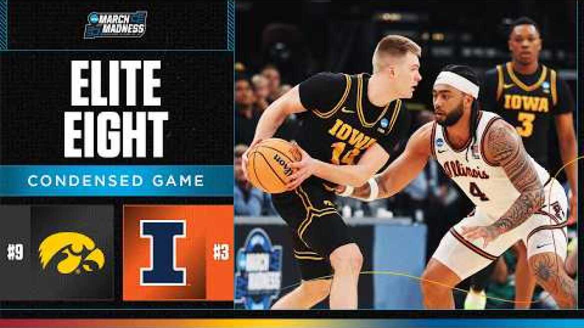 Illinois vs. Iowa - Elite Eight NCAA tournament extended highlights