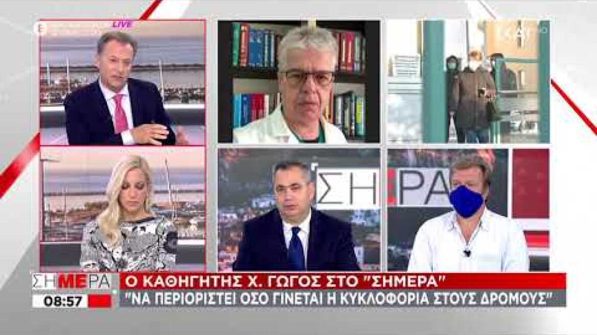 Γώγος: Να περιοριστεί όσο γίνεται η κυκλοφορία στους δρόμους | Σήμερα | 30/10/2020