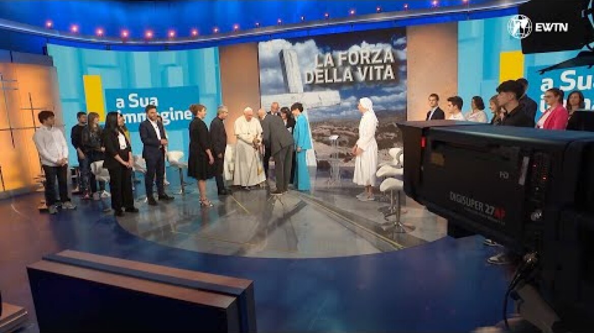 Pope Francis became the first pope to visit a TV studio