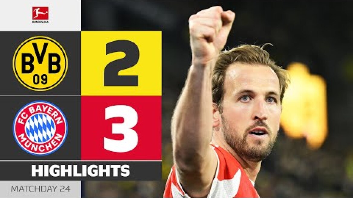 Kane Brace In "Der Klassiker"! | BORUSSIA DORTMUND - FC BAYERN | Highlights | Matchday 24 Bundesliga