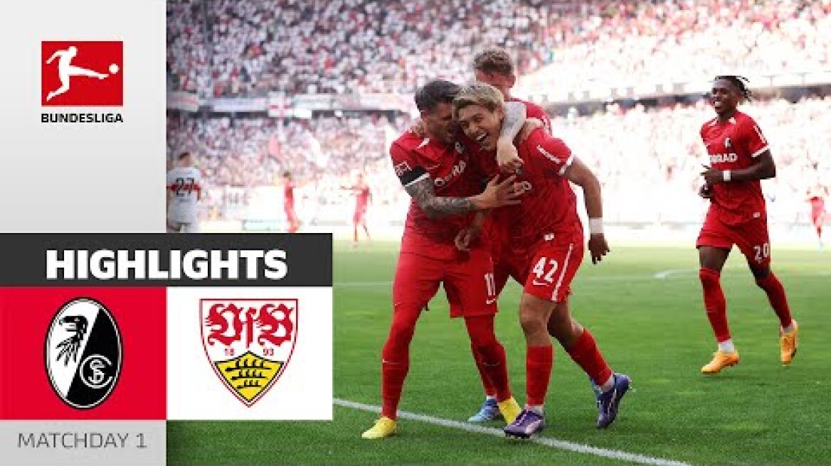 Freiburg Beats Stuttgart in First Match! | Freiburg - VfB Stuttgart 3-1 | Highlights | MD 1 – BULI