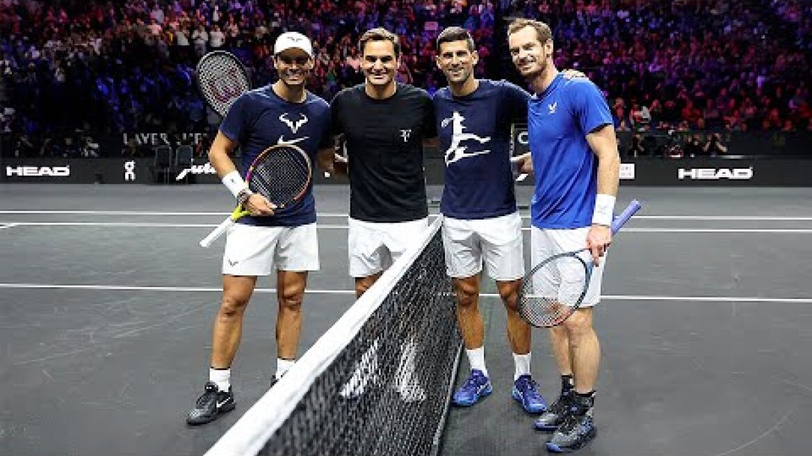 Tennis Big 4 HISTORIC Pratice Together at Laver Cup 2022