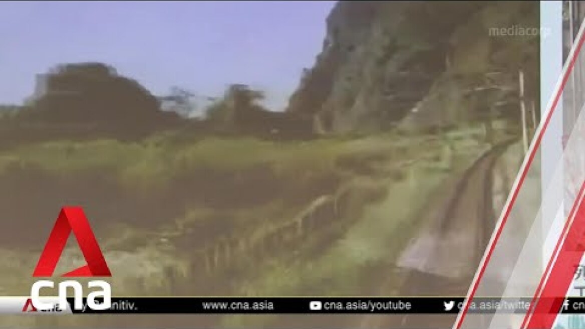 Taiwan train crash: Footage shows collision with truck