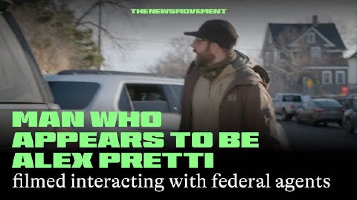 Man who appears to be Alex Pretti filmed interacting with federal agents