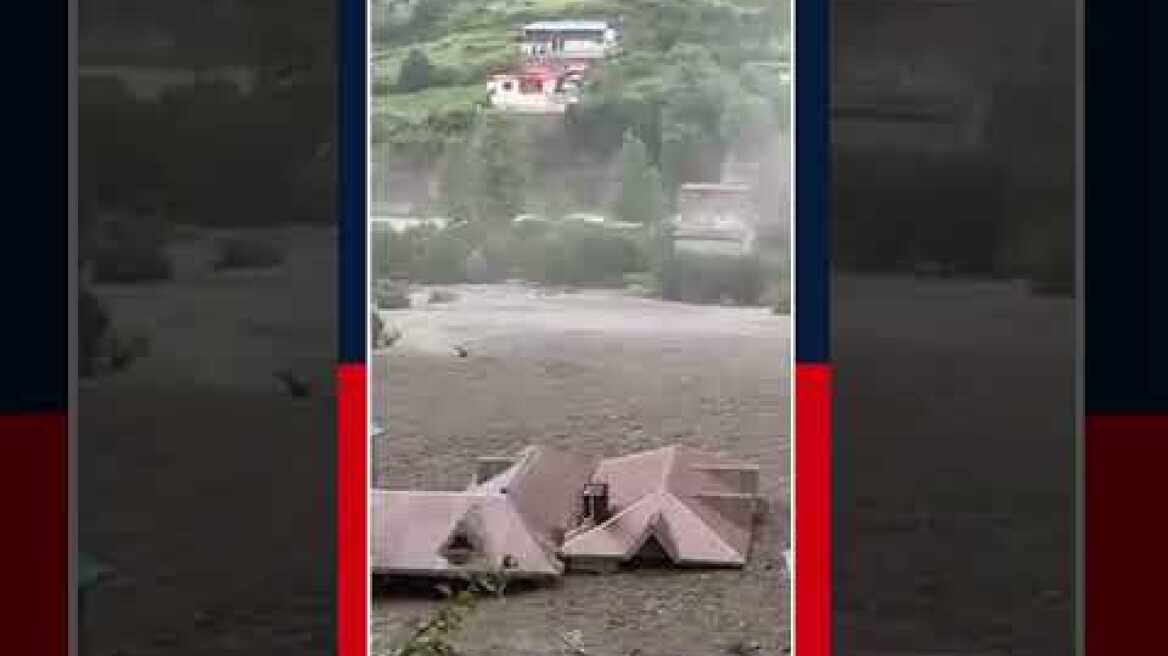 #WATCH | Mudslide Devastates Dharali near Harsil | #uttarakhand |