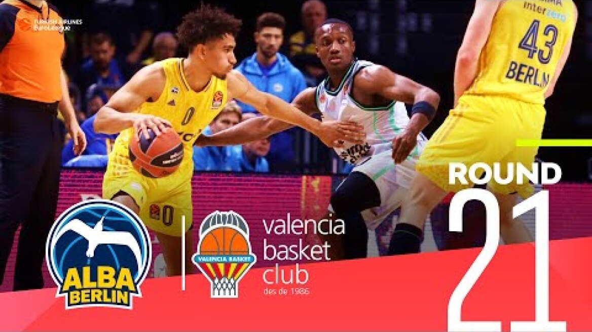 Valencia edges ALBA on the road! | Round 21, Highlights | Turkish Airlines EuroLeague