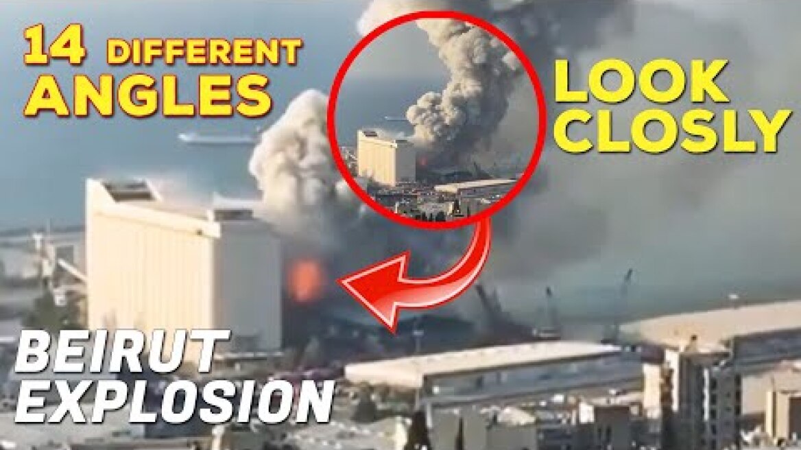 Beirut - Lebanon Explosion 14 Different Camera Angles: Footages of Massive Blast