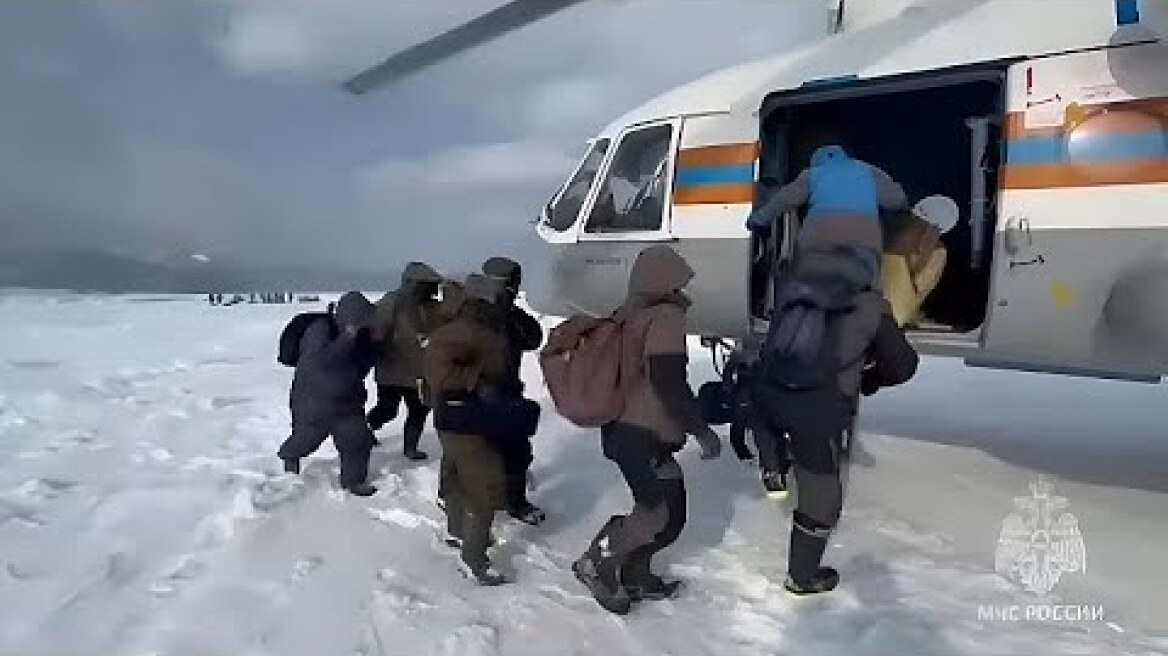 109 fishermen rescued from drifting ice floe in Russia's Sakhalin