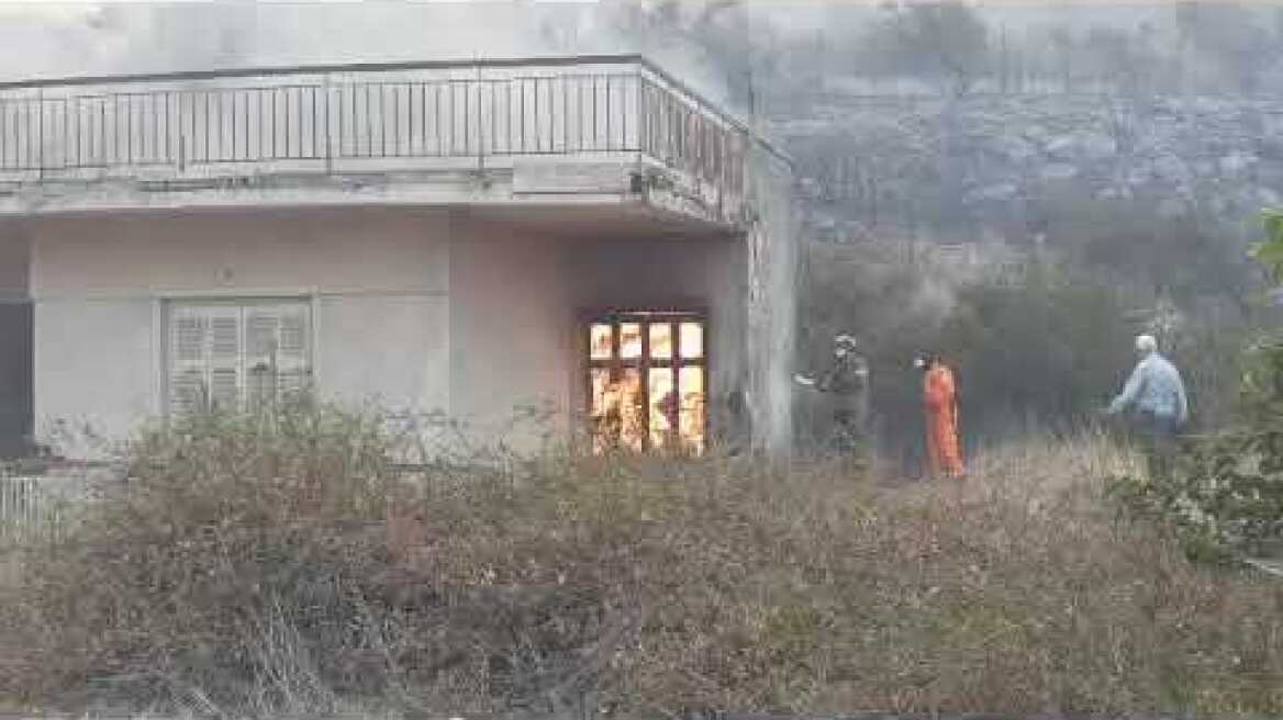 Καίγονται σπίτια στη Χασιά