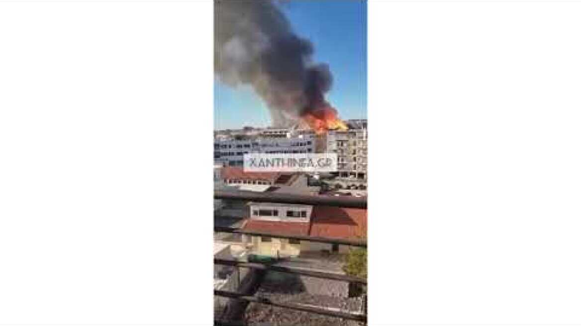 Φωτιά στις καπναποθήκες στην Ξάνθη