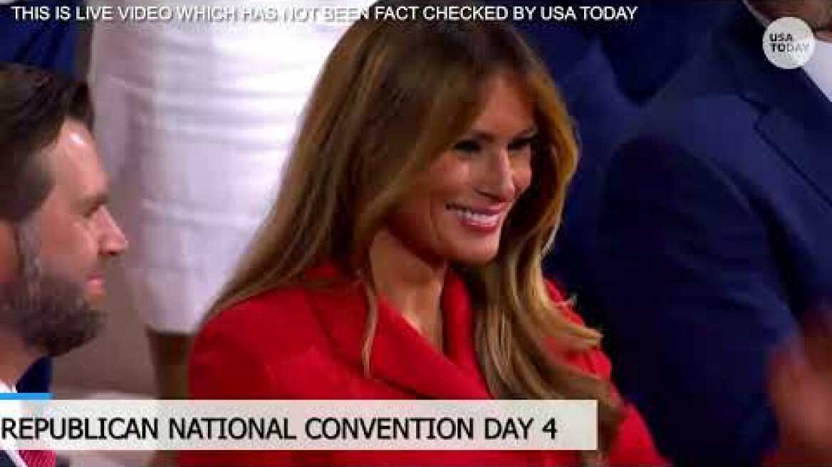 Donald Trump thanks wife Melania during speech at 2024 RNC for letter calling for national unity
