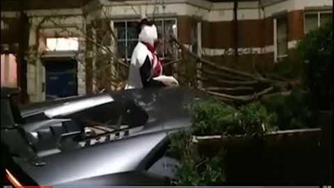 West Ham United star Michail Antonio Lamborghini car crash aftermath