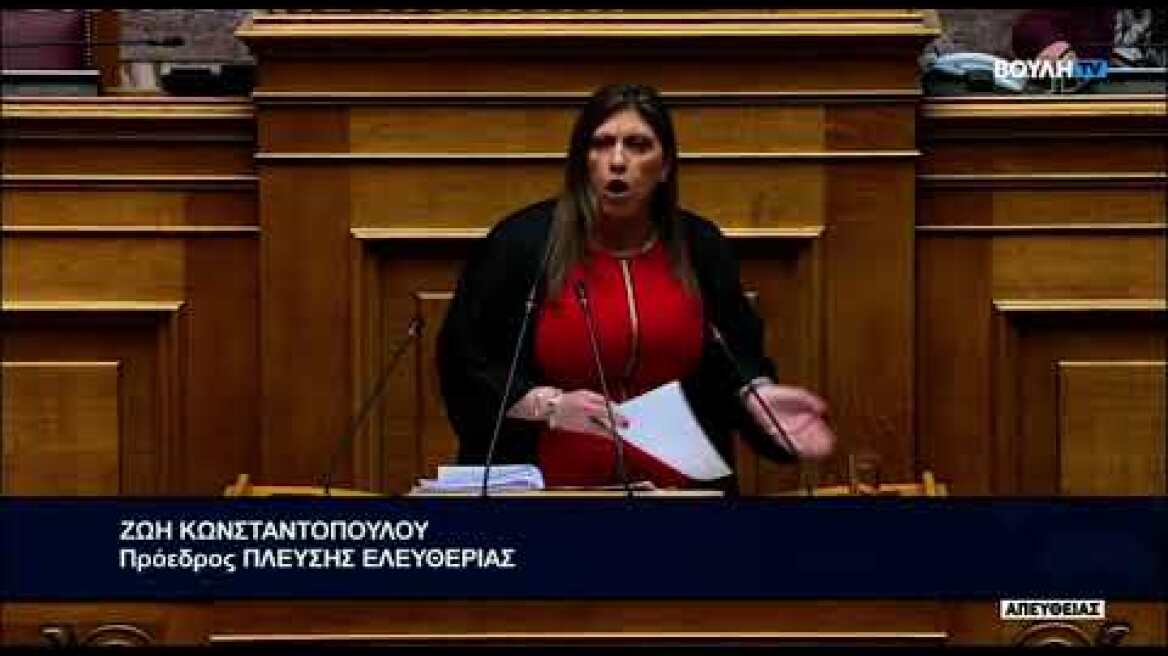 Ζωή Κωνσταντοπούλου: Ελεεινό υποκείμενο ο Γεωργιάδης