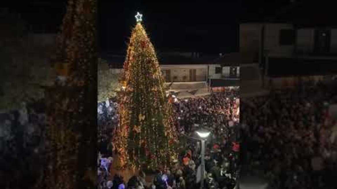 Thestival.gr Φωταγωγήθηκε το χριστουγεννιάτικο δέντρο στον Ταξιάρχη Χαλκιδικής