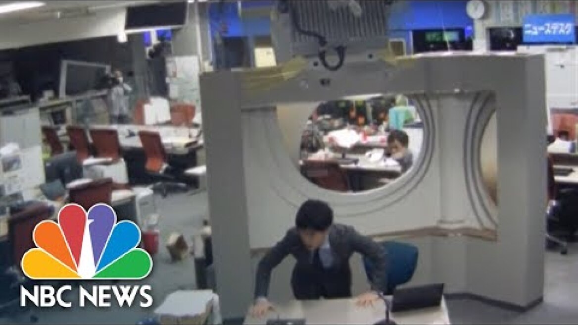 Watch: Newsroom in Japan Experiences 7.3-Magnitude Earthquake