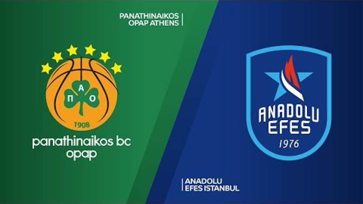 Panathinaikos OPAP Athens - Anadolu Efes Istanbul Highlights | EuroLeague, RS Round 6