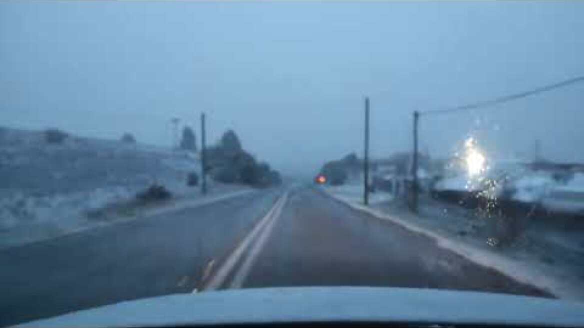 HALKIDIKINEWS - Χιόνια, επαρχιακή οδός Σιθωνίας 5-2-23