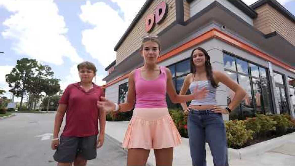 Kai Trump Eats and Drinks EVERYTHING at Dunkin’ Donuts!