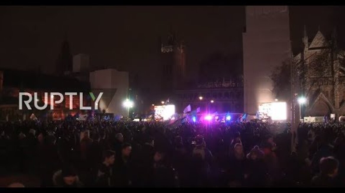 Live from outside UK Houses of Parliament as vote on May's Brexit deal takes place