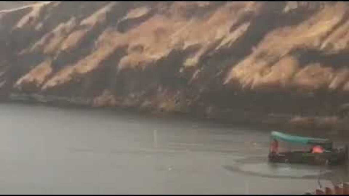 Λίμνη Μεμή: Υπό έντονη βροχόπτωση πραγματοποιήθηκε η πρώτη κατάδυση σε βάθος 17 μέτρων