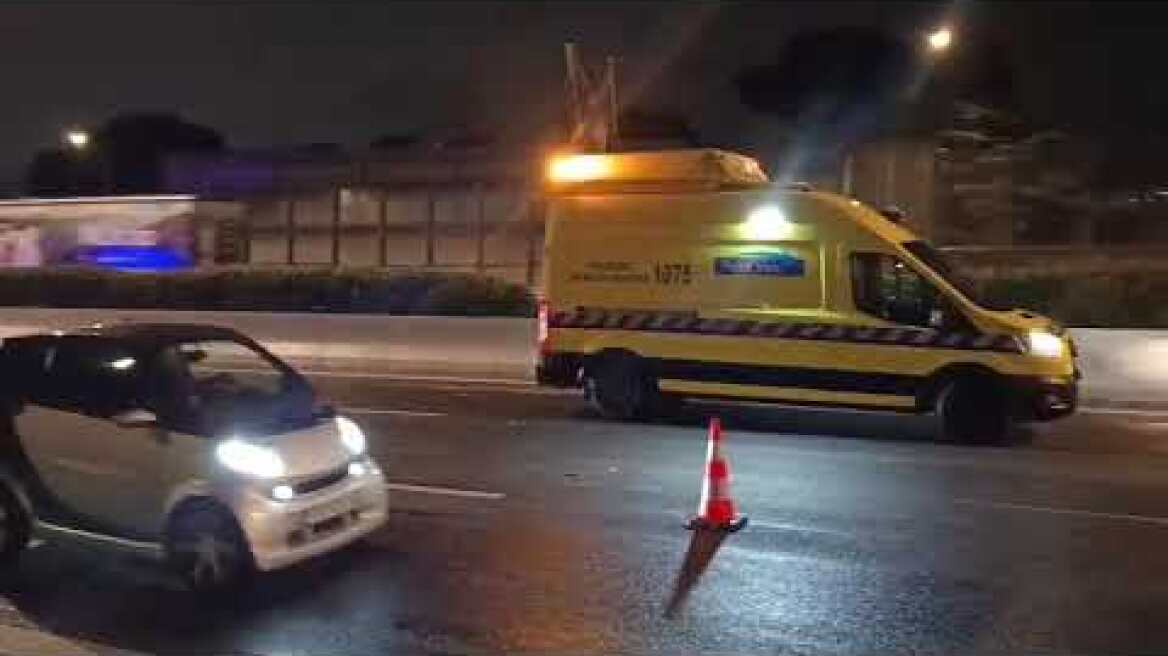 Ταλαιπωρία στον Κηφισό προς Λαμία μετά από τροχαίο στο ύψος της Καλυφτάκη, κλειστές λωρίδες κυκλοφορίας Κίνηση στον Κηφισό μετά από τροχαίο