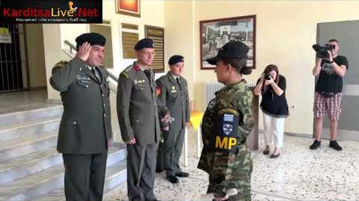 Τελετή ορκωμοσίας των δύο πρώτων εθελοντριών γυναικών στην στρατονομία στο ΚΕΣΝ Ρούσσου