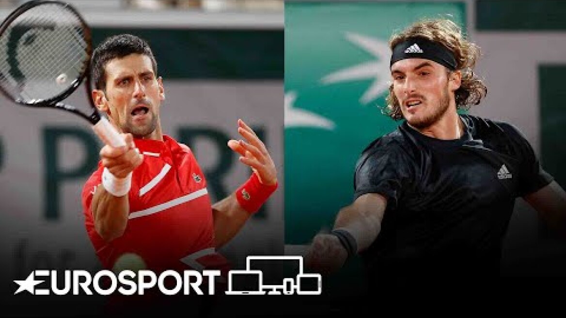 Novak Djokovic v Stefanos Tsitsipas | Roland Garros 2020 | Semi-Final Highlights | Eurosport