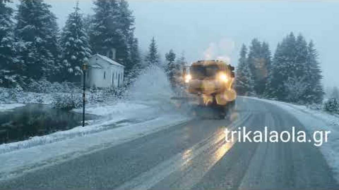 Πρώτο χιόνι Περτουλιώτικα λιβάδια χιονοδρομικό κέντρο Τετάρτη 4 12 2019