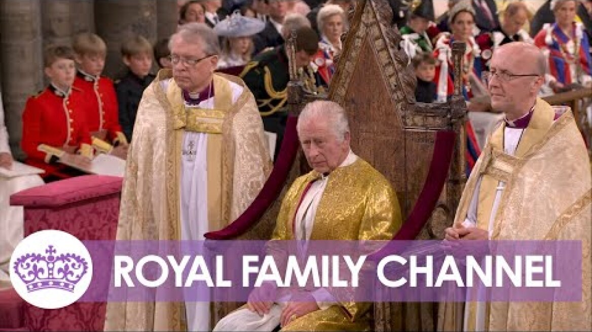 Champions League Anthem Plays as King Charles Anointed