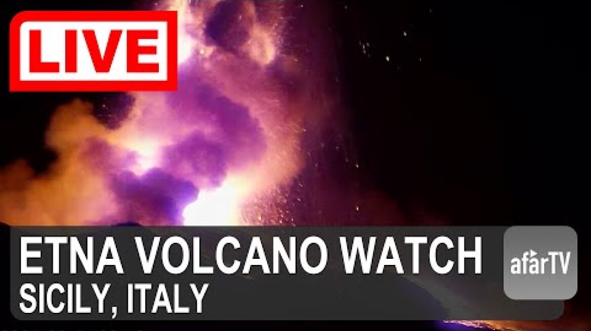 🔴 Live Now: 24/7 Mount Etna Volcano, Sicily, Italy (Multi-cams)