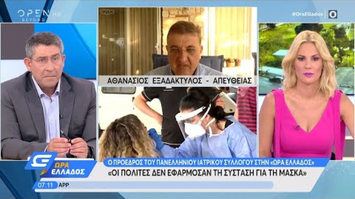 Αθανάσιος Εξαδάκτυλος: Οι πολίτες δεν εφάρμοσαν τη σύσταση για τη μάσκα - Ώρα Ελλάδος | OPEN TV