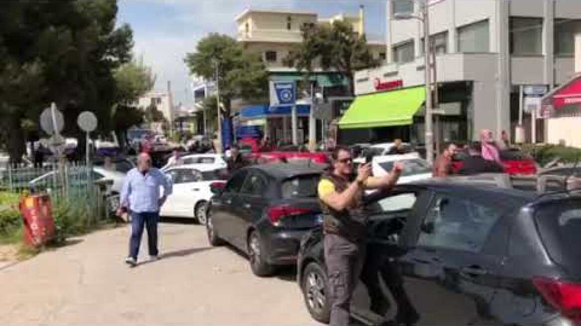 Πορεία των οδηγών της Uber στο κέντρο της Αθήνας