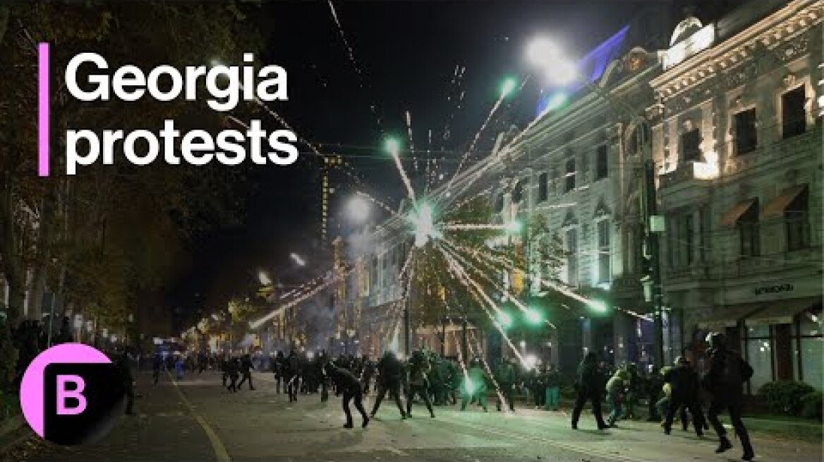 Georgia Protests: Clashes With Police in Tbilisi Over EU Membership Talks
