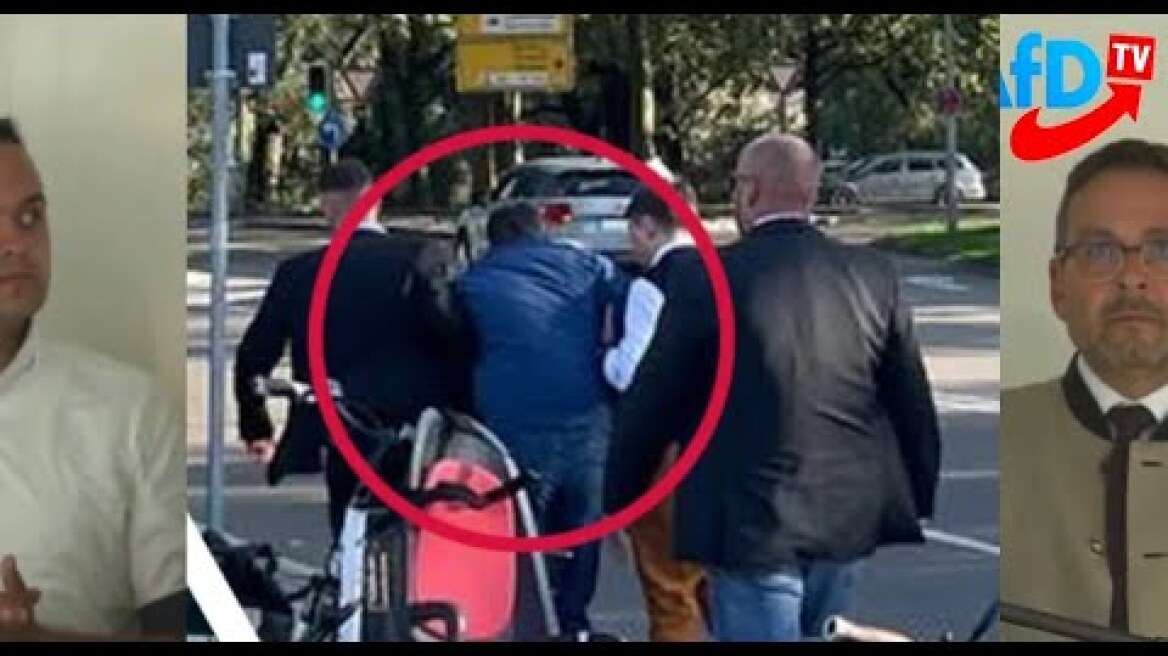 🔵🚨Angriff auf AfD-Chef Tino Chrupalla in Ingolstadt🚨🔵