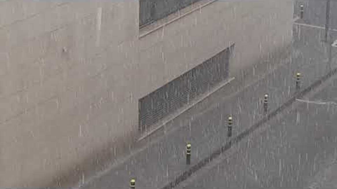 Καταιγίδα και χαλάζι στην Κοζάνη