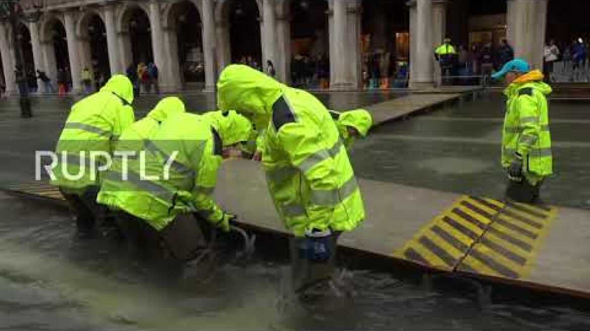 Italy: Venice underwater as flood hits the historic centre