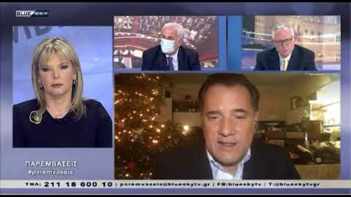 Ο υπ. Ανάπτυξης Άδωνις Γεωργιάδης στο Blue Sky: Πρόωρο να μιλάμε για άνοιγμα του λιανεμπορίου