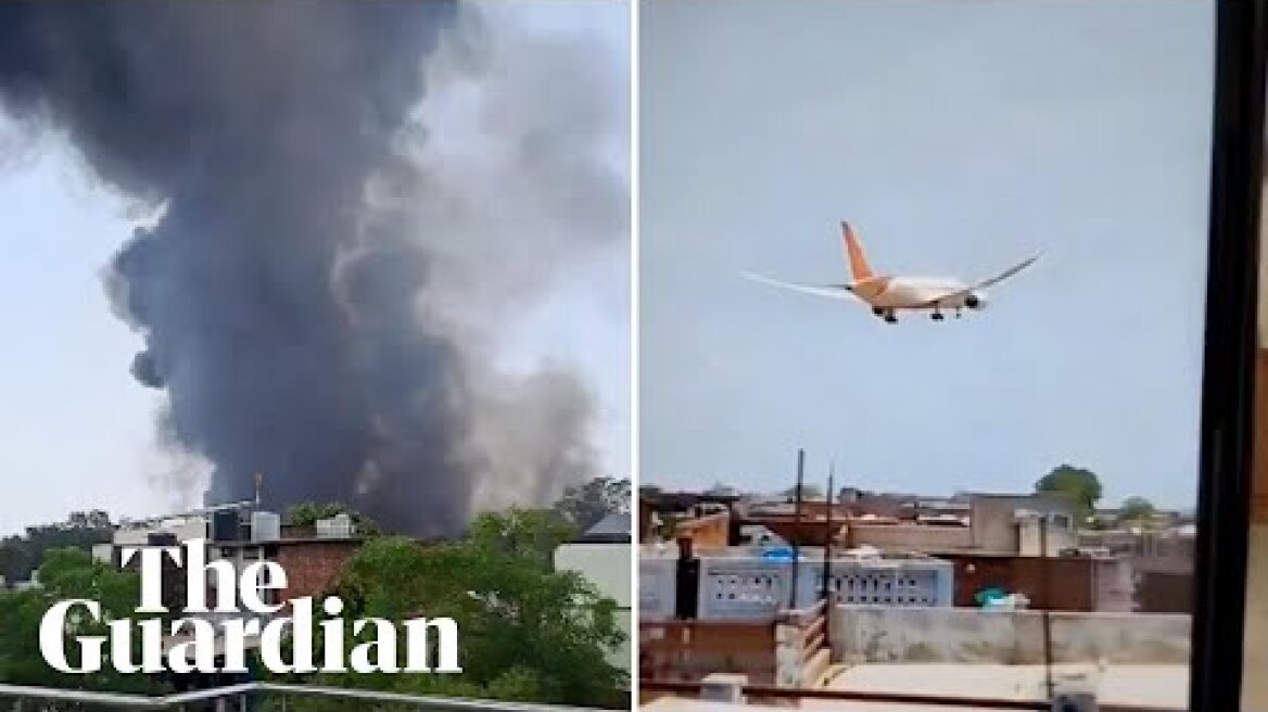 Social media footage shows moment Air India plane crashed