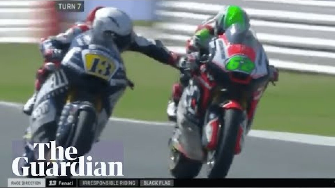 Moto2 rider sparks fury after grabbing rival's brake lever at 140mph