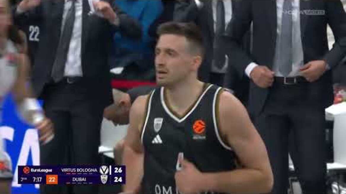 Euroleague: Η Βαλένθια έριξε τον Παναθηναϊκό από την κορυφή, διπλό 8άδας η Μπαρτσελόνα, νίκες για Μπασκόνια και Βίρτους Βίρτους Μπολόνια-Ντουμπάι: 79-78 (MD 14, 05/12/2025)