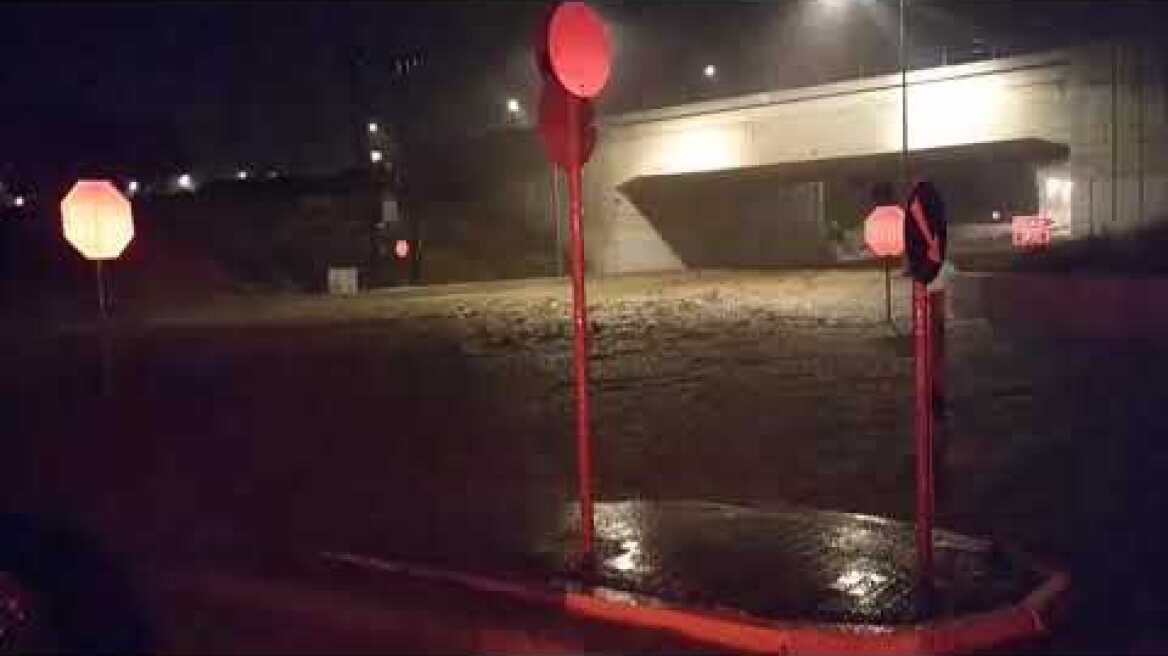 Κακοκαιρία Γηρυόνης: Υπερχείλισε το ρέμα της Πίκκας