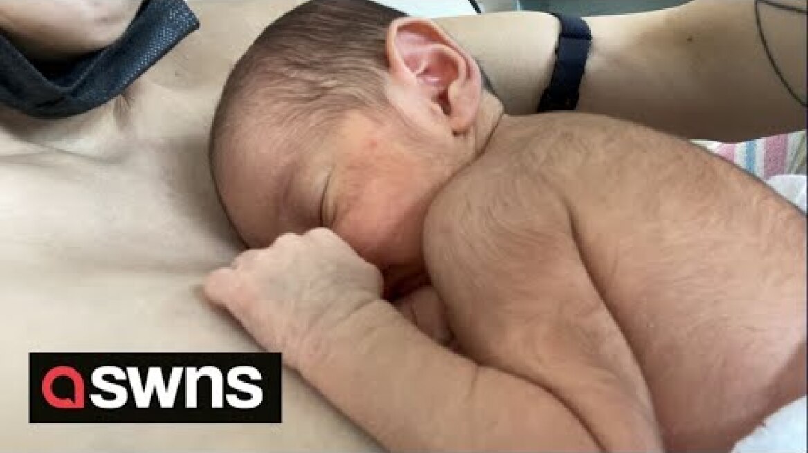Aussie mum dubs her daughter "little monkey" after she was born with so much body hair | SWNS