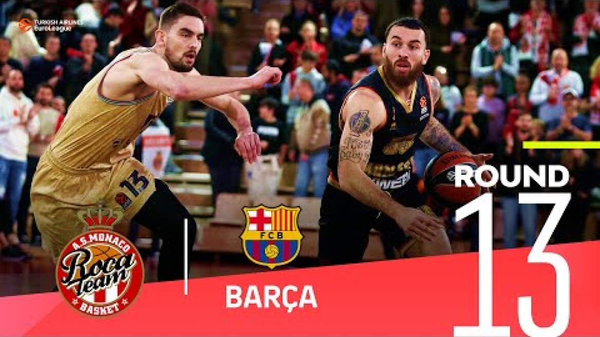 Barca locks down host Monaco! | Round 13, Highlights | Turkish Airlines EuroLeague