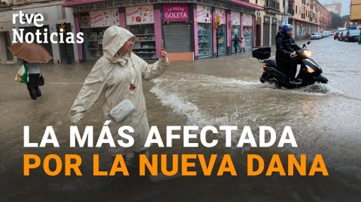 MÁLAGA: Viviendas DESALOJADAS, centros sanitarios CERRADOS y suspendido el TRANSPORTE por la DANA