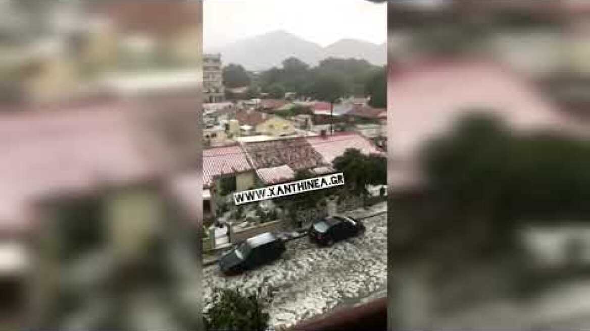 Βούλιαξαν δρόμοι στην Ξάνθη 01/06