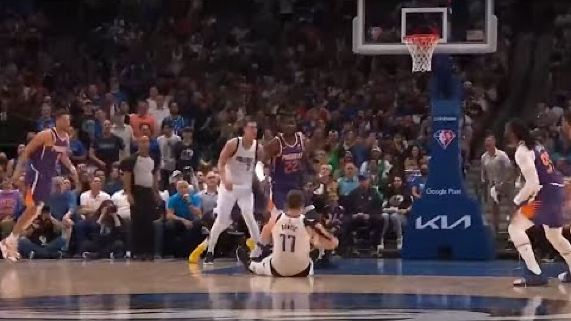 Luka Makes A Play While Sitting Down