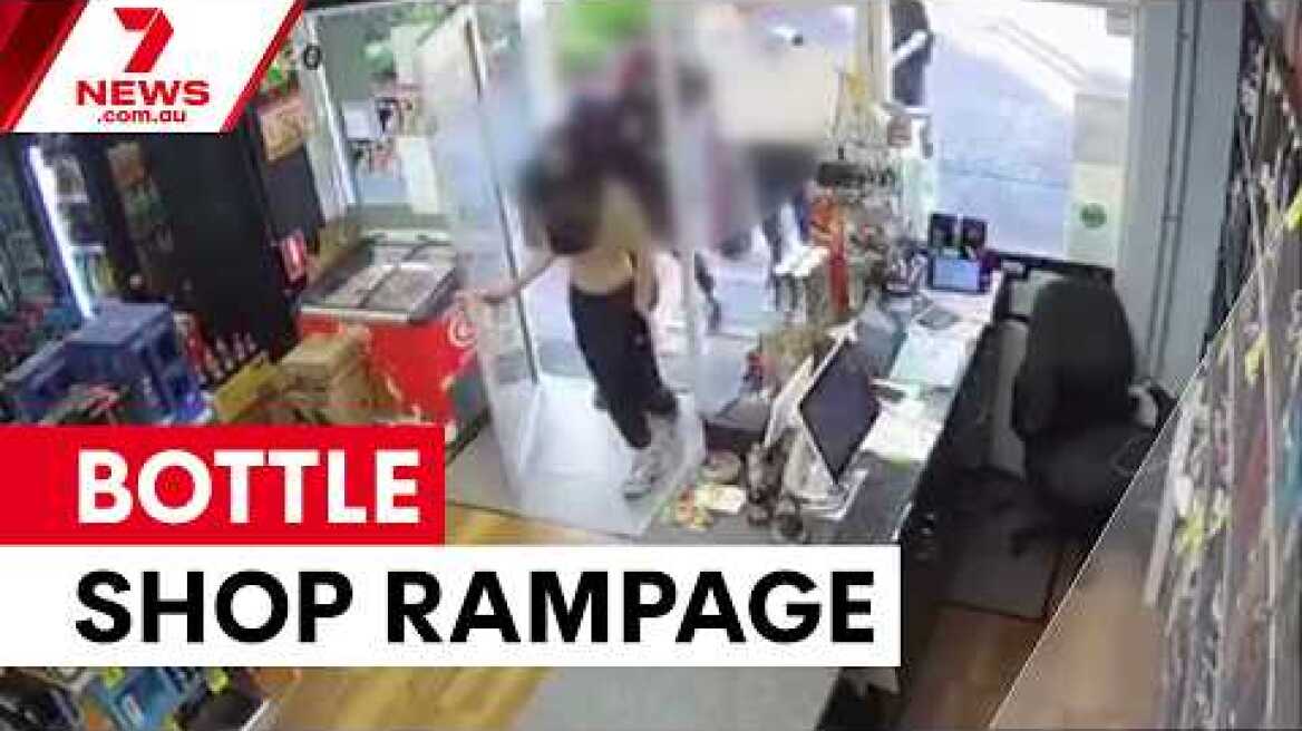 Citizen's arrest after bottle shop rampage | 7NEWS