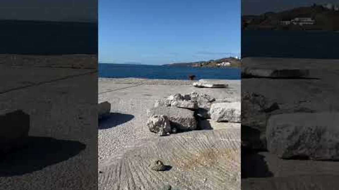 Καταστροφές στο λιμάνι της Τήνου από την κακοκαιρία